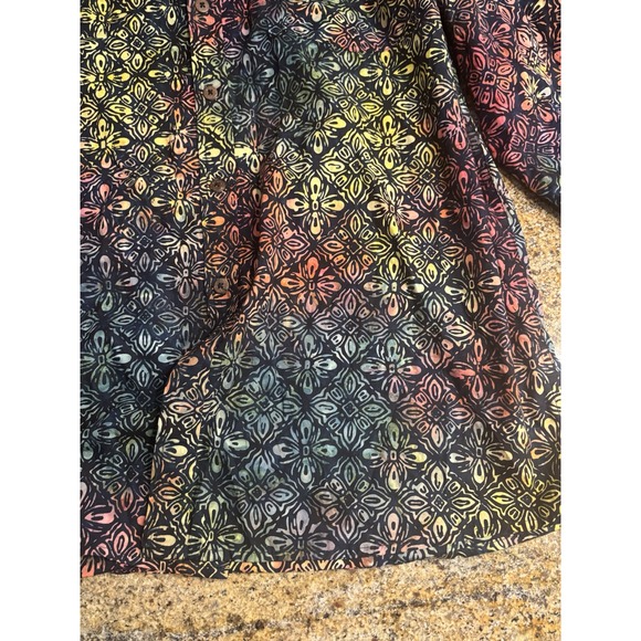 Pete‎ Huntington Bali Hawaiian Floral Shirt 2XL Long Sleeve Colorful Vacation - Picture 7 of 12